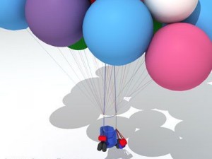 cluster balloons Modello 3D