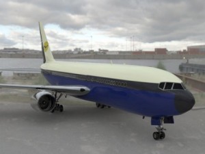 commercial passenger aircraft boeing 767 Modello 3D