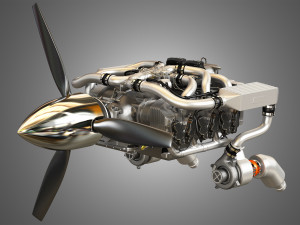 Continental io 550 engine Modello 3D