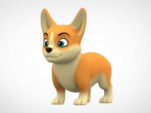 corgi puppy Modello 3D