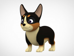 corgi puppy Modello 3D