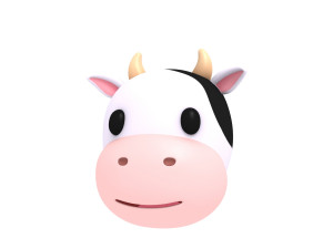 cow head Modello 3D