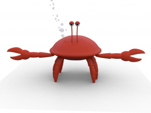 crab cartoon low poly Modello 3D