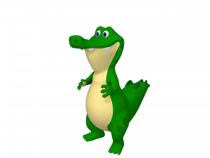 Crocodile cartoon 03 Modello 3D