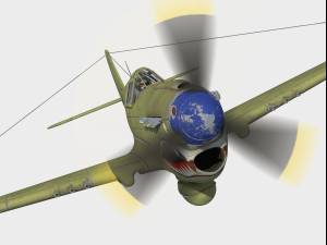 Curtiss P-40 Warhawk Modello 3D