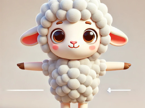 Cute Sheep Modello 3D