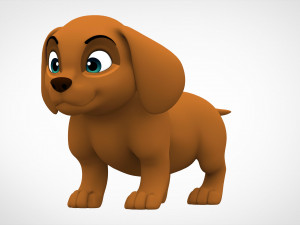 dachshund puppy Modello 3D