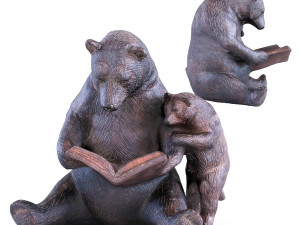 deco object reading bears kare design Modello 3D