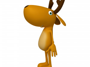 deer cartoon Modello 3D