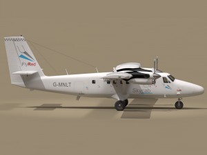 dhc6 twin otter Modello 3D