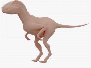 dinosaur velociraptor base mesh Modello 3D