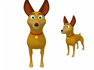 dog cartoon 03 Modello 3D