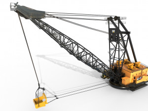 dragline crane Modello 3D