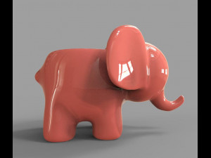 Elefant Ashtray For 3D Printing Modello 3D
