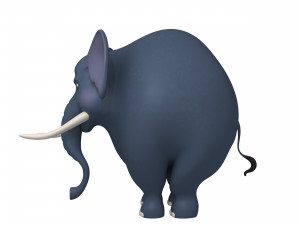 elephant cartoon Modello 3D