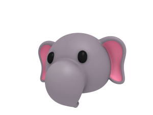 elephant head Modello 3D