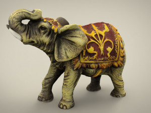 elephant india Modello 3D
