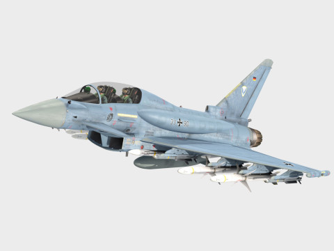 Eurofighter Tranche 4 Quadriga project Two seater version AEW Modello 3D