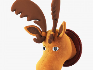 fabric moose head trophy Modello 3D