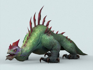 fantasy monster lizard Modello 3D