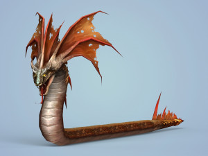 fantasy monster snake Modello 3D
