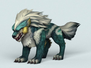 fantasy monster warrior wolf Modello 3D