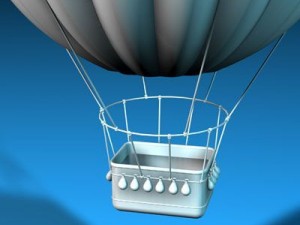 fantasy montgolfiere Modello 3D