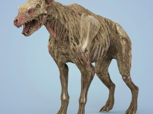 fantasy zombie hyena Modello 3D