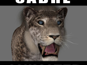 female sabretooth - 3d animated model Modello 3D