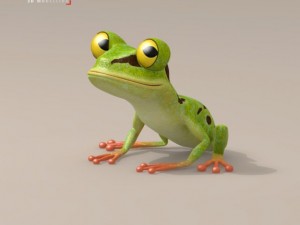 frog cartoon character Modello 3D