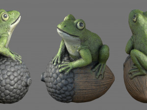 Frog On Acorn Modello 3D