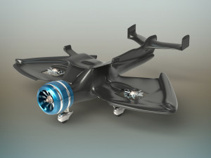 futuristic plane Modello 3D