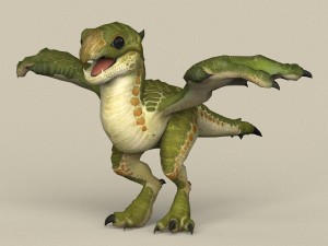game ready dragon baby Modello 3D
