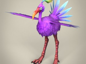 game ready fantasy bird ibis Modello 3D
