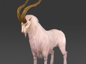 game ready fantasy goat Modello 3D