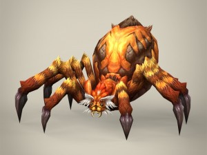 game ready fantasy spider Modello 3D