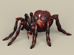 game ready fantasy spider Modello 3D