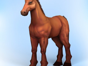 game ready horse Modello 3D