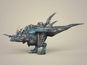 game ready warrior dragon Modello 3D
