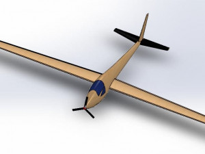 glider aircraft Modello 3D