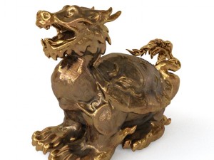 gold chine turtle Modello 3D