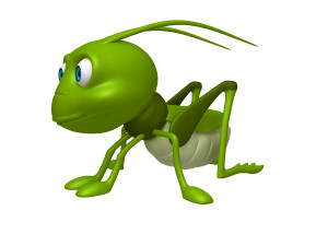 grasshopper cartoon Modello 3D