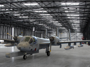 Grumman ov-1d mohawk Modello 3D