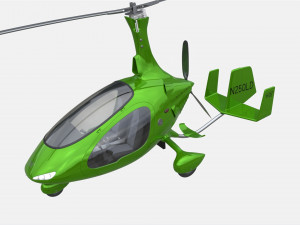 Gyroplane Autogiro Cavalon Green Modello 3D