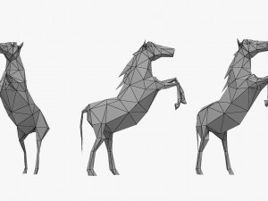 horse low poly Modello 3D