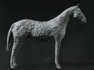 horse sculpture low-poly Modello 3D