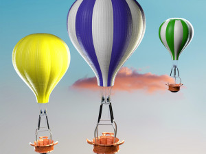 hot air balloon Modello 3D