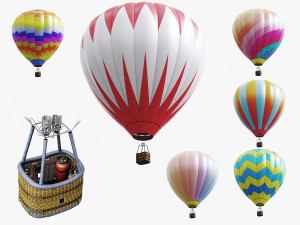 hot air balloon model Modello 3D