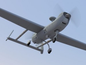 hunter rq5a uav low poly Modello 3D