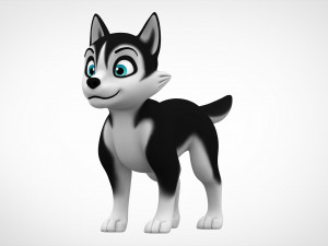 husky puppy Modello 3D